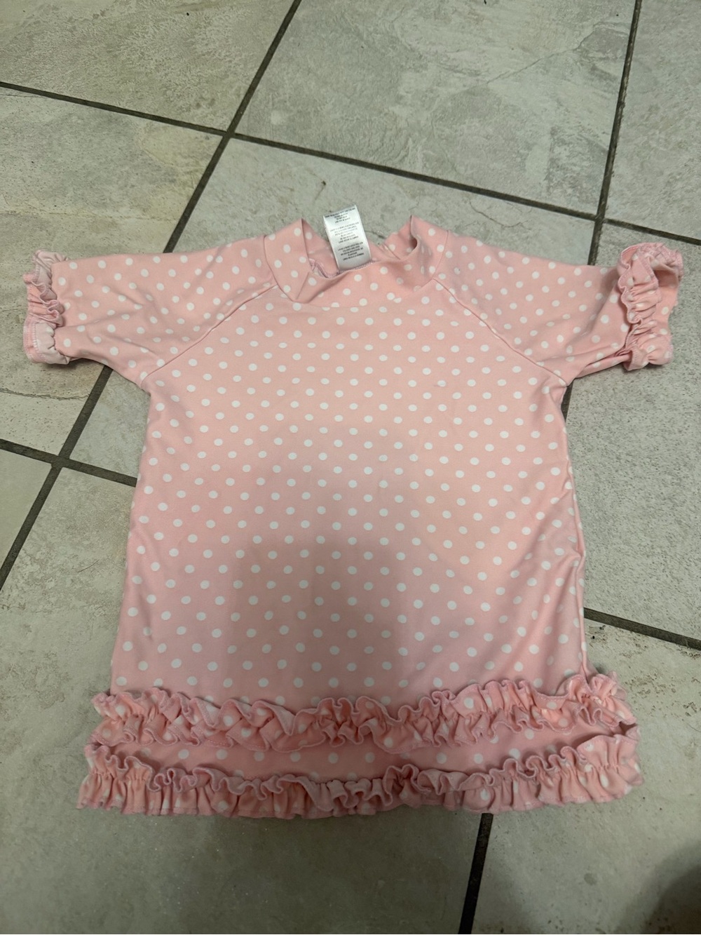 Ruffle Butts Pink Polka Dot Ruffle Swim Coverup